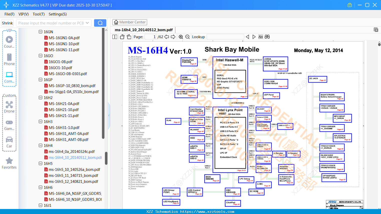 Laptop MSI Ms-16h4_10_20140512_bom